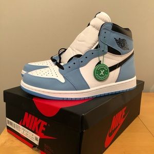 Nike Air Jordan Retro 1 HIGH OG University Blue Black White 555088-134 Men